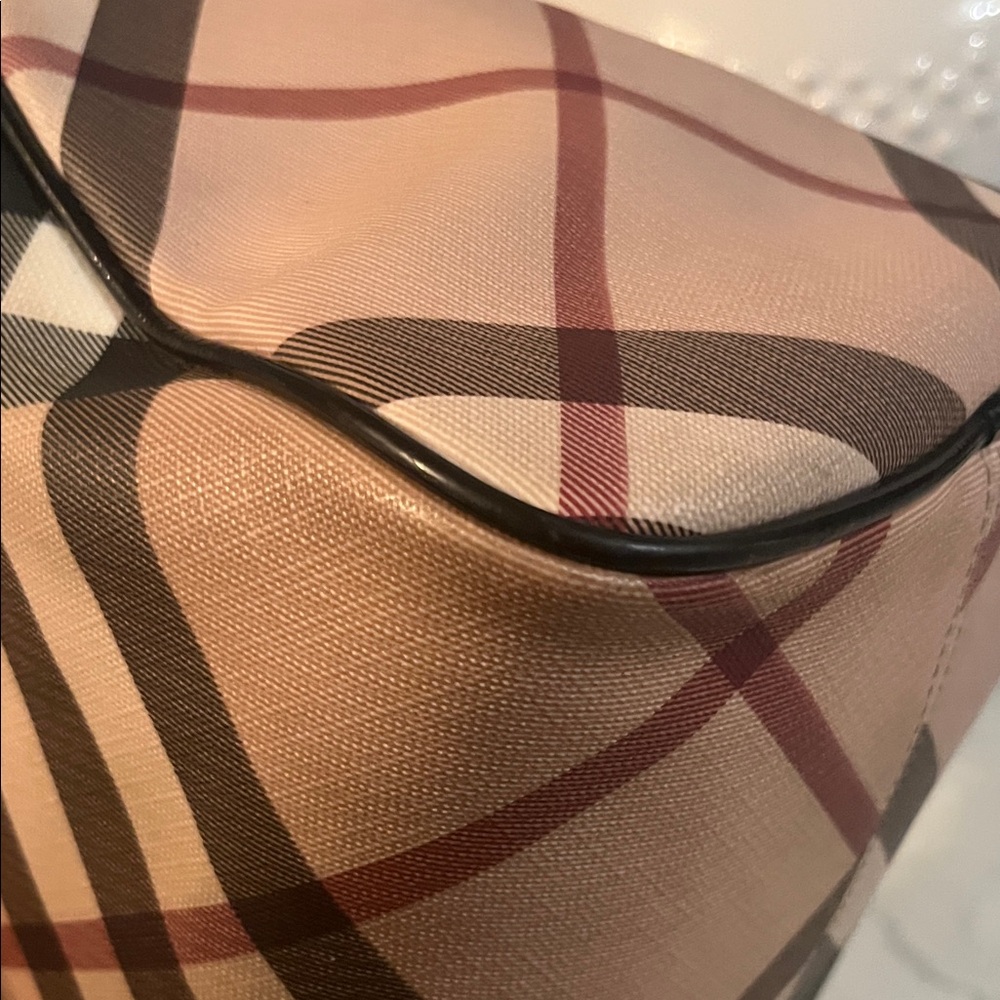 Burberry Beige and Black Plaid Satchel - Picture 5 of 13